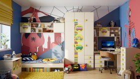 Детская комната Клаксон (Бежевый/корпус Клен) в Ангарске - angarsk.katalogmebeli.com | фото