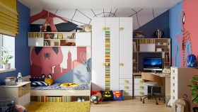 Детская комната Клаксон без машинок (Белый/корпус Клен) в Ангарске - angarsk.katalogmebeli.com | фото