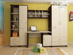 Детская Студент Комплект мебели (Дуб сонома/Белый) в Ангарске - angarsk.katalogmebeli.com | фото 1