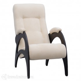 Кресло для отдыха Неаполь Модель 9 без лозы (Венге-эмаль/Ткань Ваниль Verona Vanilla) в Ангарске - angarsk.katalogmebeli.com | фото 1