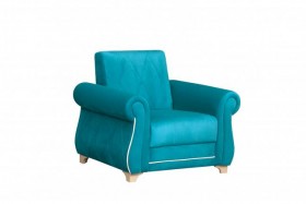 Кресло для отдыха "Порто" (велюр киви бирюза / микровельвет крем) в Ангарске - angarsk.katalogmebeli.com | фото