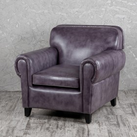 Кресло кожаное Элегант (Фиолетовый) в Ангарске - angarsk.katalogmebeli.com | фото
