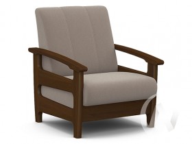 Кресло для отдыха Омега (орех лак/CATANIA COCOA) в Ангарске - angarsk.katalogmebeli.com | фото