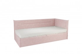 Кровать 0.9 Альба Тахта (Нежно-розовый велюр) в Ангарске - angarsk.katalogmebeli.com | фото