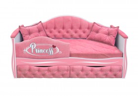 Кровать 160 серии Иллюзия 2 ящика 36 Розовый (мягкий бортик/подушки) в Ангарске - angarsk.katalogmebeli.com | фото