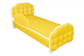 Кровать 180 Атлет 74 жёлтый (мягкий бортик) в Ангарске - angarsk.katalogmebeli.com | фото