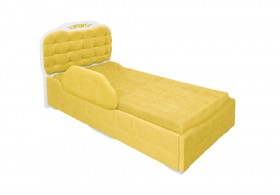 Кровать 190 Атлет Lux 74 Жёлтый (мягкий бортик) в Ангарске - angarsk.katalogmebeli.com | фото