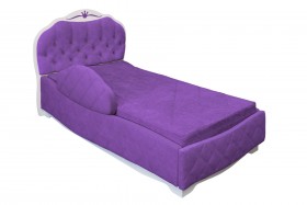 Кровать 190 Гармония Lux 32 Фиолетовый (мягкий бортик) в Ангарске - angarsk.katalogmebeli.com | фото