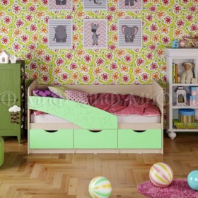 Кровать Бабочки 1,8м (Салат матовый) в Ангарске - angarsk.katalogmebeli.com | фото