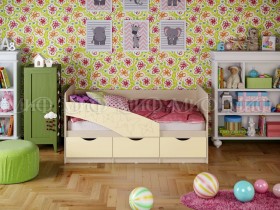 Кровать Бабочки 2,0м (Ваниль матовый) в Ангарске - angarsk.katalogmebeli.com | фото