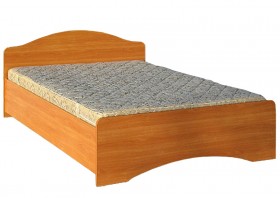 Кровать двойная 1600-1 без матраса (круглые спинки) Вишня Оксфорд в Ангарске - angarsk.katalogmebeli.com | фото