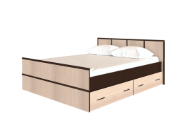 Кровать Сакура с настилом и ящиками 1,4 (Венге/Лоредо) в Ангарске - angarsk.katalogmebeli.com | фото
