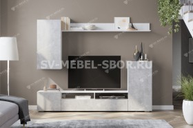 Мебель для гостиной МГС 4 (Белый/Цемент светлый) в Ангарске - angarsk.katalogmebeli.com | фото 1