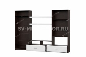 Мебель для гостиной МГС 7 Исполнение 1 Дуб Венге/Белый глянец в Ангарске - angarsk.katalogmebeli.com | фото