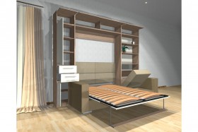 Шкаф-кровать с диваном Каролина в Ангарске - angarsk.katalogmebeli.com | фото 3