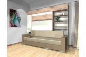 Шкаф-кровать с диваном Каролина в Ангарске - angarsk.katalogmebeli.com | фото 4