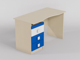 Стол (столешница с выемкой) Скай люкс (Синий/Белый/корпус Клен) в Ангарске - angarsk.katalogmebeli.com | фото