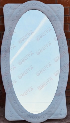 Зеркало Овальное МДФ Белый в Ангарске - angarsk.katalogmebeli.com | фото